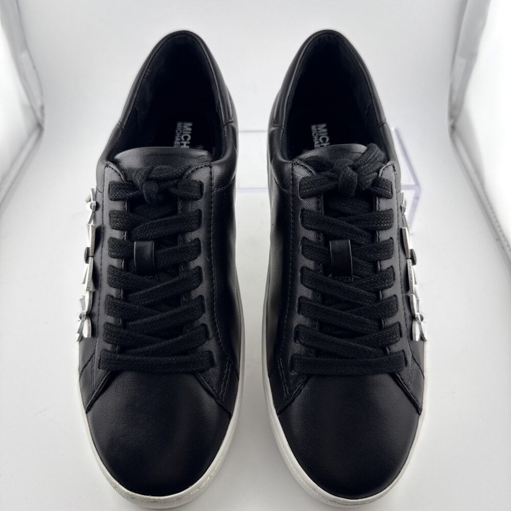 Michael Kors Women's Lola Leather Low Top Fashion Sneaker Black, Size 7M NEW - Picture 4 of 12